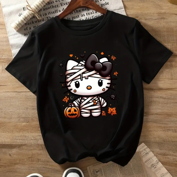 Sanrio Black Halloween Hello Kitty Tee size S - Picture 1 of 5